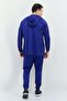 Men Slim Fit 2 Piece Brand Logo Tracksuits, Blue - 4