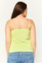 Women Square Neck Sleeveless Brand Logo Tank Top, Green - 4