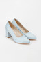 Savi Baby Blue Suede Low Heeled Shoes - 2