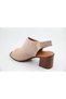 4579-1 Genuine Leather Orthopedic Beige Women's Heeled Shoes - 3