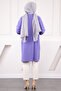 Lilac Front Stone Detailed Linda Tunic - 3
