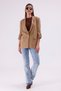Women's Jacket Lined Blazer Women's Jacket Long Blazer Hijab Jacket Brown Sleeve Button Detail - 3