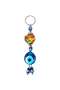 Elegance of Tile Art: Handmade Evil Eye Beaded Keychain Yellow - 4
