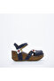 Orthopedic Wedge Heeled Leather Sandals 11416