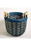 Java Lacivert Rattan Sepet 45 Cm - 5