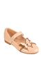 Girl's Anatomical Sole Stone Shiny Patent Leather Butterfly Ballerina Shoes