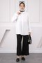 Ecru Sequin Embroidered Shirt - 3