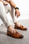 Men's Tan Corcik Analin Genuine Leather Shoes - 3