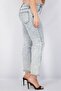 Women Straight Washed Stretchable Jeans, Light Wash - 3