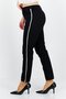 Women Straight Fit Mid Waist Embroidered Jeans, Black - 3