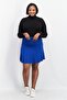 Women Plain Mini Skirt, Blue - 2