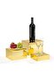 Red Co. Set of 3 Glossy Gold Acrylic Cube Display Nesting Risers with Hollow Bottoms - 2 Pack - 4