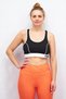 Women Brand Logo Padded Sports Bra, Black