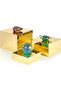 Red Co. Set of 3 Glossy Gold Acrylic Cube Display Nesting Risers with Hollow Bottoms - 2 Pack - 5