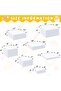 7 Pcs Acrylic Display Box Acrylic Cube 5 Sided Acrylic Box with Hollow Bottom 7 Size (White) - 3