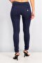 Women Plain Ultra Skinny Low Jeggings, Navy Blue - 2