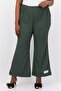Women Regular Fit Textured Wide Leg Pants, Khaki