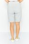 Women Petite Fit Plain Chino Shorts, Grey - 3