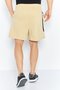 Men Sportswear Fit Brand Logo Training Shorts, Beige - 3