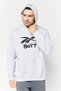 Men Sportswear Fit Long Sleeve Outdoor Hoodie, Grey