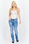 Women Regular Fit Washed Stretchable Denim Jeans, Blue - 2
