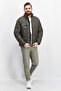 Men Embroidered Logo Puffer Jacket, Olive - 3