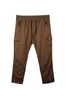 Men's Large Size Gabardine Trousers Suitable for 100-180 Kilos with Cargo Pocket, Brown