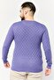 Harmont Blaine Jeans Men Crew Neck Textured Sweater, Purple - 3