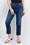 Women Regular Fit Wash Stretchable Slim Crop Jeans, Blue