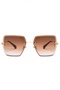 New Season Women's Sunglasses Square Crystal Cut Uv400 Protected - 8