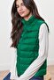 Women Quilted Sleeveless Vest Jacket, Green