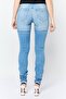 Women Skinny Fit Washed Denim Jeans, Light Blue - 2