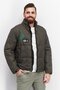 Men Embroidered Logo Puffer Jacket, Olive
