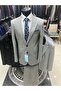 Linen Men's Suit (100% Linen Light Stripes) - 3