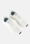 Women Lace Up Brand Logo Training Shoes, White - 3