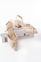 Dabrie Beige Cross Buckle (4 cm Heeled) Pointed Toe Ballerina Shoes