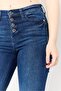 Women Skiiny Fit High Rise Solid Denim Jeans, Navy - 3