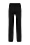 Men's Black Straight Fit Tie-Waist Lyocell Trousers - 2