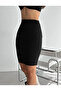 Women's Black Pencil Skirt - 5