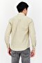 Men Regular Fit Embroidered Logo Long Sleeve Casual Shirt, Beige - 4