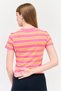Women Slim Fit Short Sleeves Outdoor Top, Pink - 3