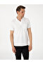 Ecru Ultralight Fabric Slim Fit Buttoned Polo Collar T-Shirt 50302631-Vr019 - 3