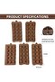 5-Piece Silicone Chocolate Mold Set with 2 Droppers, Food Grade Non-Stick Baking DIY, 22x10.3cm - 3