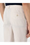 Beige Slim Fit Linen Blend Trousers 50305054-Vr011 - 6