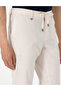 Beige Slim Fit Linen Blend Trousers 50305054-Vr011 - 5