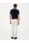 Beige Slim Fit Linen Blend Trousers 50305054-Vr011 - 4