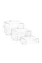 Food Risers for Buffet Table, 3PCS Clear Acrylic Cube Display Nesting Risers with Hollow Bottoms - 6