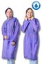 Women Men Raincoat Hooded Snap Fastener Eva Purple Raincoat Bymmrc881R09