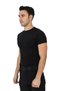 Men's Black Microfiber T-Shirt Short Sleeve Micro Sports Outdoor T Shirt - 3