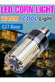 189 مصباح LED أبيض بارد E27 E27 مصباح ذرة LED E14 لمبة إضاءة B22 ثريات تيار متردد 85-265 فولت للمنزل والمعيشة - 8